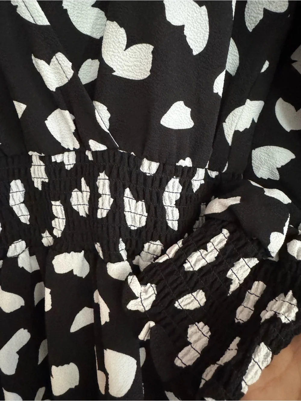 NWT Michael Kors Black Midi Dress with White Heart Print XXS